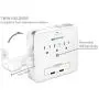 Cable Matters 3-Outlet Wall Mount Surge Protector with USB Charging and Slide-Out Smartphone Holders