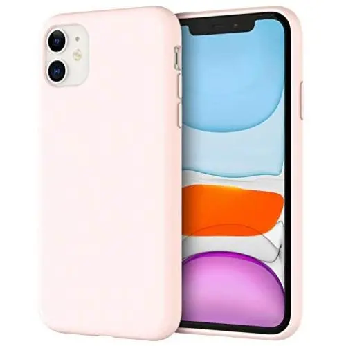 JETech Silicone Case for Apple iPhone 11 (2019) 6.1-Inch, Silky-Soft Touch Full-Body Protective Case, Shockproof Cover with Microfiber Lining (Pink) JETech Silicone Case for Apple iPhone 11 (2019) 6.1-Inch, Silky-Soft Touch Full-Body Protective Case, Shockproof Cover with Microfiber Lining (Pink)