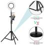 Cliusnra LED Selfie Ring Light: 6.3" Small Tripod Stand Phone Holder Kit YouTube Video iPhone Ipad Photography Photo Vlog Makeup Dimmable Warm/White/Natural O-Light Desk Floor Large USB Halo Lamp