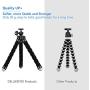 Phone Tripod, Camera Flexible Tripod with Bluetooth Remote and Universal Clip, 360° Adjustable Mini Travel Tripod Portable Camera Stand Holder for iPhone Android GoPro Selfie SLR Sports Camera