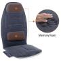 Snailax Massage Seat Cushion with Heat - Extra Memory Foam Support Pad in Neck and Lumbar,10 Vibration Massage Motors, 3 Heating Pad, Back Massager for Back Pain Relief, Massage Chair Pad for Car