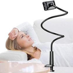 TORRAS Cell Phone Holder for Bed, 43.31 inch Gooseneck Long Arm Phone Stand Compatible with iPhone 11 Pro Max/XR/Xs Max/X, Samsung Galaxy S20 Ultra / S10 / S9, Kindle, Nintendo Switch and More