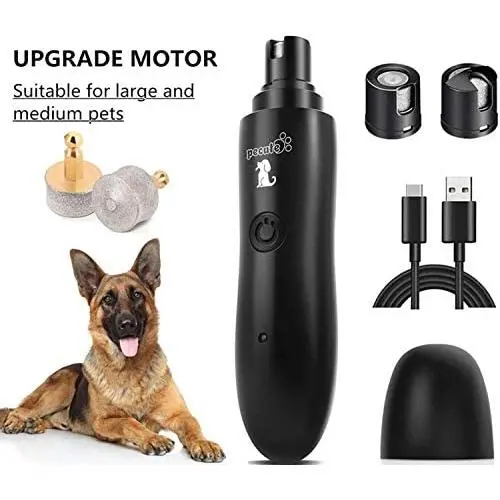 Pecute Large Dog Nail Grinder Rechargeable Electric Dog Nail Trimmer for Paw Grooming Gentle and Painless Nail Clippers for Medium and Large Dogs (2H Quick USB Charge 14H Long Work Time) Pecute Large Dog Nail Grinder Rechargeable Electric Dog Nail Trimmer for Paw Grooming Gentle and Painless Nail Clippers for Medium and Large Dogs (2H Quick USB Charge 14H Long Work Time)