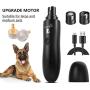 Pecute Large Dog Nail Grinder Rechargeable Electric Dog Nail Trimmer for Paw Grooming Gentle and Painless Nail Clippers for Medium and Large Dogs (2H Quick USB Charge 14H Long Work Time)