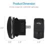 MICTUNING Universal Rocker Style Car USB Charger - with Blue LED Light Dual USB Power Socket for Rocker Switch Panel