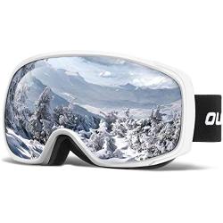 OlarHike Ski Snow Goggles for Men and Women, Anti-Fog Over Glasses Snowboard Goggles with UV Protection, Windproof Dual Lens Goggles for Skiing & Skating & Outdoor Sport, UV400