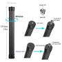 Gimbal Extension Pole Carbon Fiber Rod Monopod Stick Lightweight 1/4 3/8 Thread for DJI Ronin S/SC, OSMO Mobile 3, ZHIYUN Crane 2 V2, Moza AirCross, FeiyuTech, DSLR Camera, Stabilizer