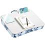 LapGear Designer Lap Desk with Phone Holder and Device Ledge - Blue Blossoms - Fits up to 15.6 Inch Laptops - Style No. 45433