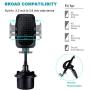 Cell Phone Cup Holder for Car, Tonda Adjustable Car Cup Holder Phone Mount Gooseneck Cup Holder for iPhone 11 Pro Xs Xr X 8 Plus Samsung Galaxy S10 S9 S8 S7 Note 9 8 (Black)