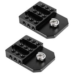 CAMVATE Versatile Top/Bottom Plate with Multiple 1/4"-20 Threads for Directors Monitor Cage Rig(2 Pieces)