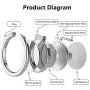Phone Ring Stand Holder, ICEYA Smart Phone Mirror Finger Ring Holder 360°Rotation Case Ring Stand Grip Mount for iPhone 7/7 Plus, Galaxy S8/S8 Plus and Other Smartphones (Silver)