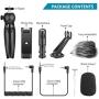 Neewer Smartphone Video Rig Kit Filmmaker Mini Tripod with CM14 Shotgun Microphone, Headphone Converter Adapter, Metal Phone Clip Compatible with iPhone11/11 Pro/11 Pro Max/XS/XR, Samsung Galaxy, etc