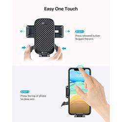 andobil Car Phone Mount, Anti-Slip Design Easy One Touch Dashboard Windshield Air Vent Car Phone Holder Super Suction Compatible with iPhone 11/11 Pro/8 Plus/SE/XR Samsung Galaxy Note 20/A10/S20/S10