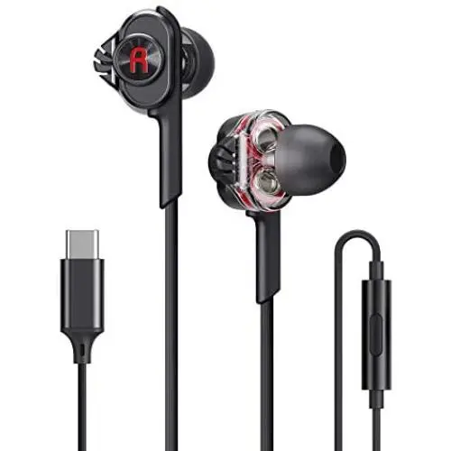 Linklike Type C Earbuds, Wired Earphones with Microphone, Noise Isolating Ergonomic in-Ear Headphones with USB-C Jack Compatible Samsung Galaxy S20/ S20+/ S20 Ultra, Google Pixel 4/4 XL Linklike Type C Earbuds, Wired Earphones with Microphone, Noise Isolating Ergonomic in-Ear Headphones with USB-C Jack Compatible Samsung Galaxy S20/ S20+/ S20 Ultra, Google Pixel 4/4 XL