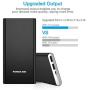 POWERADD 2ND Gen Pilot 2GS 10000mAh Power Bank, Dual USB Port Portable Charger 3.4A High-Speed Charge for iPhone, Samsung Galaxy, Other Smartphone and Tablet - Black (Apple Cable Not Included)