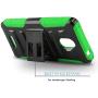 CasemartUSA Phone Case for [Alcatel TCL A1 (A501DL)], [Refined Series][Green] Shockproof Cover with Kickstand & Holster for Alcatel TCL A1 (Tracfone, Simple Mobile, Straight Talk, Total Wireless)