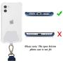 SS Lanyard, Cell Phone Lanyard Detachable Durable Neck Cord Lanyard Strap Universal Fit for Any Smartphones,ID Badges,Key Chain-Blue