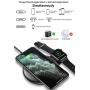 Nalwort 3 in 1 Wireless Charger Compatible with iPhone Apple Watch and AirPods Qi Fast Charger Retractable Wireless Charging Station for iPhone SE 2020/11/11 Pro, iWatch 5/4/3/2/1 and More(No Adapter)
