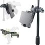 AccessoryBasics Music Boom Mic Microphone Stand Smartphone Mount w/360° Swivel Adjust Holder for Apple iPhone 11 Pro XR XS MAX X SE Samsung Galaxy S20 S10 12 Phones (Zoom Video Compatible)