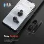 Wireless Earbuds in-Ear Touch Control Bluetooth Headphones, Built-in Dual Mics Deep Bass Sound, USB-C Charging Case Wireless Headphones DX5 (Black)