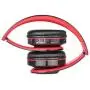 Wireless Headset with Mic, Foldable Bluetooth Headphone with 3.5mm Audio Jack, Built-in Noise Cancelling Microphone, Support for Plug-in Card, for PC, Phone(Black+red)