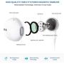 USB C Headphones,KINGONE Type C Earbuds USB C Earphones HiFi Stereo Magnetic with Mic & Volume Control Compatible with Google Pixel 3/2/XL,iPad Pro 2018,MacBook,Sony XZ2 Pro,Samsung S9 (White)