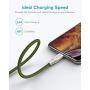 iPhone Charger Xcentz 3ft 2 Pack, Apple MFi Certified Lightning Cable, High-Speed iPhone Charger Cable Durable Braided Charging Cord for iPhone X/XS/XR/XS Max/8/7/7 Plus/6/5s, iPad Mini/Air, Green