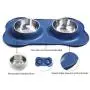 Vivaglory Dog Bowls Stainless Steel Water and Food Feeder with Non Spill Skid Resistant Silicone Mat for Pets Puppy Small Medium Dogs