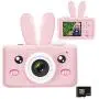 Kids Camera, Easy Hood 1080P HD 2.0 Inch IPS Screen Children Mini Video Camcorder Toy with 32GB SD Card and Soft Rabbit Silicone Cover, Gift for 4-10 Years Old Boys Girls Kids Camera, Easy Hood 1080P HD 2.0 Inch IPS Screen Children Mini Video Camcorder Toy with 32GB SD Card and Soft Rabbit Silicone Cover, Gift for 4-10 Years Old Boys Girls
