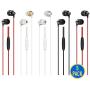 5 Pack Earbud Headphones with Microphone & Remote (G08), 3.5mm in-Ear Stereo Sound Corded Earphones Headsets Accessory Compatible with iOS Android Smartphone, Laptop, MP3, Gaming, Chromebook