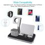 BENTOBEN Compatible with Apple Watch Stand Airpods Charger Dock Cell Phone Stand, Universal Desktop Stand Charging Station Holder for iWatch Airpods iPhone iPad Tablet Android Smartphone, Space Gray