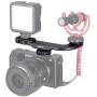 Cold Shoe Bracket for Microphone/Video Light, for Sony RX100 VII Smartphone/Vlog Camera/Action Camera Microphone Extension Bracket, Video Vlogging Accessories - PT-8