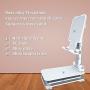 Adjustable Phone Stand Holder, ZHIKE Foldable Tablet Stand Mobile Phone Mount for Desk Compatible with Samsung Galaxy ipad Mini iPhone 11 Series X Xs max All Smartphones Smartphone, Kindle (White)