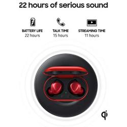 Samsung Galaxy Buds+ Plus, True Wireless Earbuds w/improved battery and call quality (Wireless Charging Case included), Red – US Version