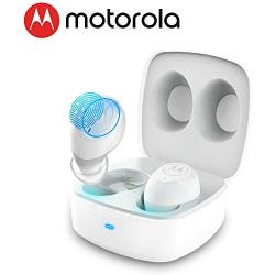 MOTOROLA VerveBuds 100 True Wireless Earbuds | Comfortable Bluetooth Earbuds With Passive Noise Cancella |One Touch Control Bluetooth 5.0 Earphones |Multi-Size Super Lightweight Wireless Earbuds|White