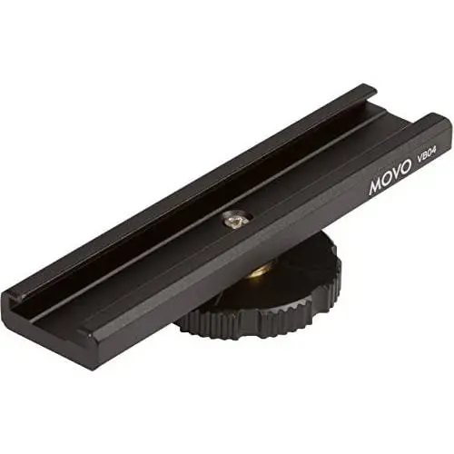 Movo VB04 Cold Shoe Extension - Accessory Shoe Rail Camera Bracket for Lights, Monitors, Microphones and More Movo VB04 Cold Shoe Extension - Accessory Shoe Rail Camera Bracket for Lights, Monitors, Microphones and More