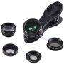 SimpLenz 5 in 1 Clip On Cell Phone Camera Lens Kit | For iPhone 7 6/6S 6S Plus, Samsung Galaxy S7/S7 Edge S6/S6 Edge, Most Smartphones and Tablets | Telephoto, Fish Eye, Wide Angle, CPL, Macro Lens