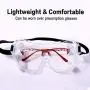 DOMTAI Pack of 2 Protective Safety Goggles Over-Glasses Anti-Fog Anti-Scratch UV Protection Wide-Vision Clear Lens Adjustable Eyewear Glasses for Shooting Workplace Outdoor DOMTAI Pack of 2 Protective Safety Goggles Over-Glasses Anti-Fog Anti-Scratch UV Protection Wide-Vision Clear Lens Adjustable Eyewear Glasses for Shooting Workplace Outdoor
