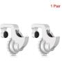 1 Pair Mobile Game Controller, Adjustable Cell Phone Gaming Knob Grip Joystick Button Trigger, Left & Right(White)