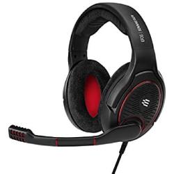 EPOS I Sennheiser GAME ONE Gaming Headset, Open Acoustic, Noise-canceling mic, Flip-To-Mute, XXL plush velvet ear pads, compatible with PC, Mac, Xbox One, PS4, Nintendo Switch, and Smartphone  - Black