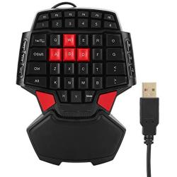 V BESTLIFE Single Hand Keyboard Mini Gaming Keyboard One-Handed Keyboard,Mechanical Game Backlit One Hand Keyboard, Mobile Phone Accessory Wired for PUBG/for Windows XP