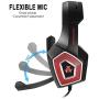 LFJNET V-1 Gaming Headset RGB Illuminated Wired Headphones Universal for Smart Phone Notebook red