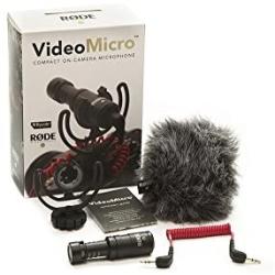 RØDE VideoMicro + CAM CADDIE Scorpion JR - Compact On Camera Microphone with Ryocote Lyre Shock Mount + Hand Held Support