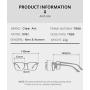 Blue Light Blocking Glasses,Square Nerd Eyeglasses Frame Anti Blue Ray Computer Game Glasses Anti Eyestrain & UV(5Pcs)