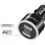 Ailun Fast Car Charger,Qualcomm Quick Charge 3.0 Adapter,Dual USB Port 35W,for iPhone X 8 8 Plus 7 7 Plus,6 6s,6s Plus,Galaxy s20, s20+ S20Ultra S9 S9+ S8 S8+ S7,S6,Note 9 8 5 4[Red Light]