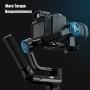 FILMTACY C1 3-Axis Handheld Gimbal Stabilizer YouTube Video Vlog Film Making Stand for Mirrorless and DSLR Camera, Professional Compact Video Stabilizers Smart Control OLED Display Powered by Zhiyun