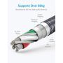 [2-Pack] Anker Powerline+ USB C to USB A Fast Charging Cable, for Samsung Galaxy Note 8 / S8 / S8+ / S9 /S10, Sony XZ, LG V20 / G5 / G6, Xiaomi 5 and More (3ft)