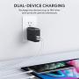 USB C Charger AUKEY 36W 2-Port Foldable Fast Charger with 30W Power Delivery 3.0 & Dynamic Detect Type C Wall Charger for iPhone 11 Pro Max SE, Galaxy S10, Pixel 4XL, MacBook, iPad, Airpods Pro Switch