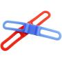 PSCCO 6PCS Multifunctional Bike Mount Tie Down Straps Bicycle Mobile Phone Fixed Mount Holder Accessories,Silicone Elastic Flashlight Torch Mount Fix Bind Tie Holder 6 Colors