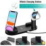 Wireless Charger, 3 in 1 Wireless Charging Station, Charging Dock for iPhone/AirPods, Qi-Certified Fast Wireless Charging Stand iPhone 11/11Pro/11Pro Max/X/XS/XR/Max / 8/8 Plus Samsung (Black)